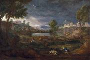 Nicolas Poussin Landschaft mit Pyramos und Thisbe oil